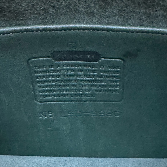 Coach Dark Green Leather Shoulder Bag with Gold Hardware - Picture 4 of 6